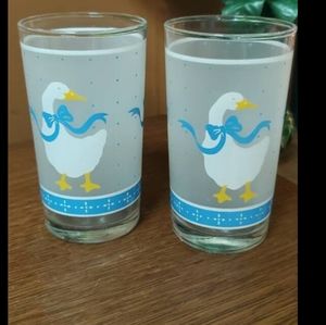 Vintage Libbey Frosted Goose Glasses